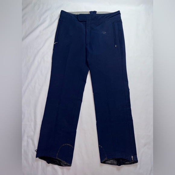 Bogner Men’s Size 35 Navy Blue Leg Side Zip Winter Ski Pants